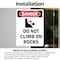 Signmission Do Not Climb On Rocks, 7 in W x Rectangle, Vinyl Decal OS-2PACK-DS-D-710-V-2090 - alternate 3